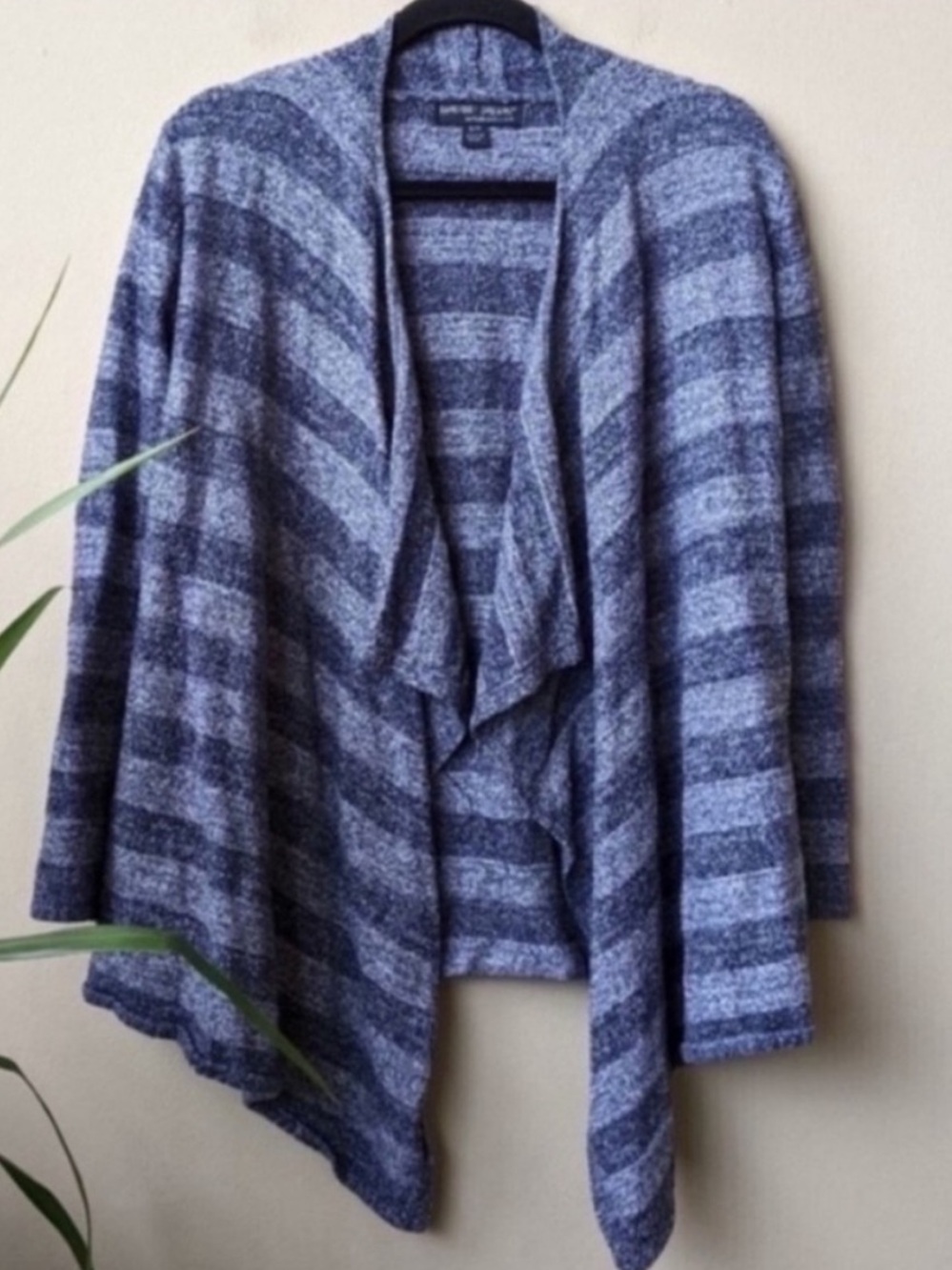 Barefoot Dreams Calypso Striped blue Wrap Cardigan Small Medium